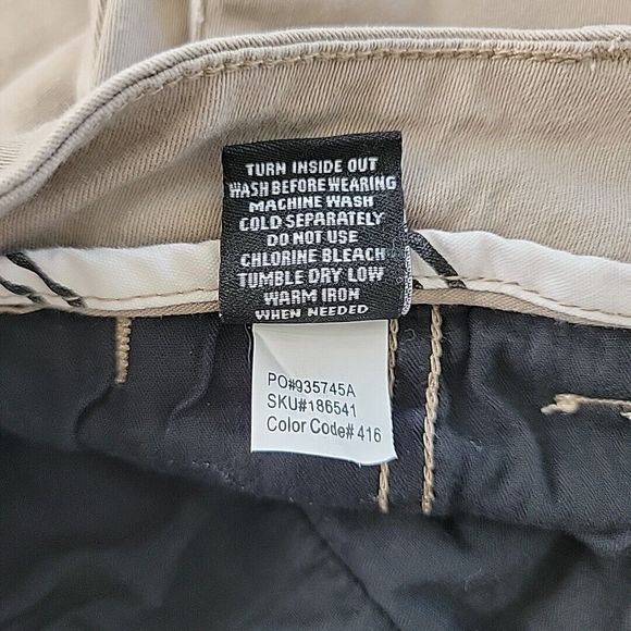 RSQ Slim Straight Fit Mens 30x30 Chino Pants Tan Stretch Back Welt Pockets Logo - Picture 9 of 15